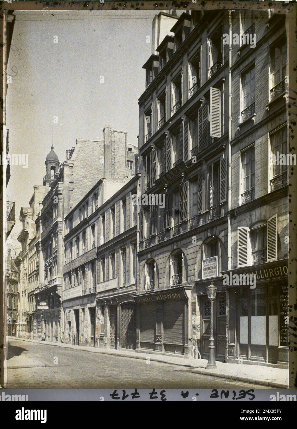 Paris (9th arr.), France Maisons expropriées rue Taitbout, pour le forage du boulevard Haussmann , Banque D'Images