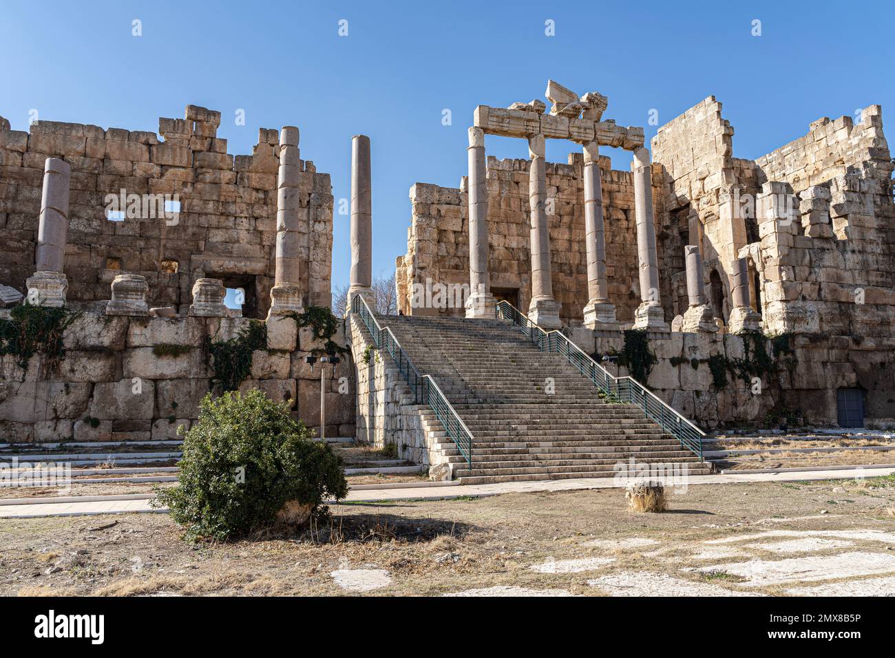 Le complexe du temple romain de Baalbek, Liban Banque D'Images