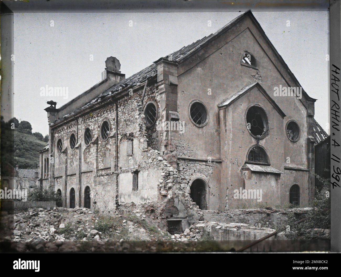 Thann, Haut-Rhin, Alsace, France la Synagogue , 1917 - Alsace - Paul Castelnau (section photographique des armées) - (juin) Banque D'Images