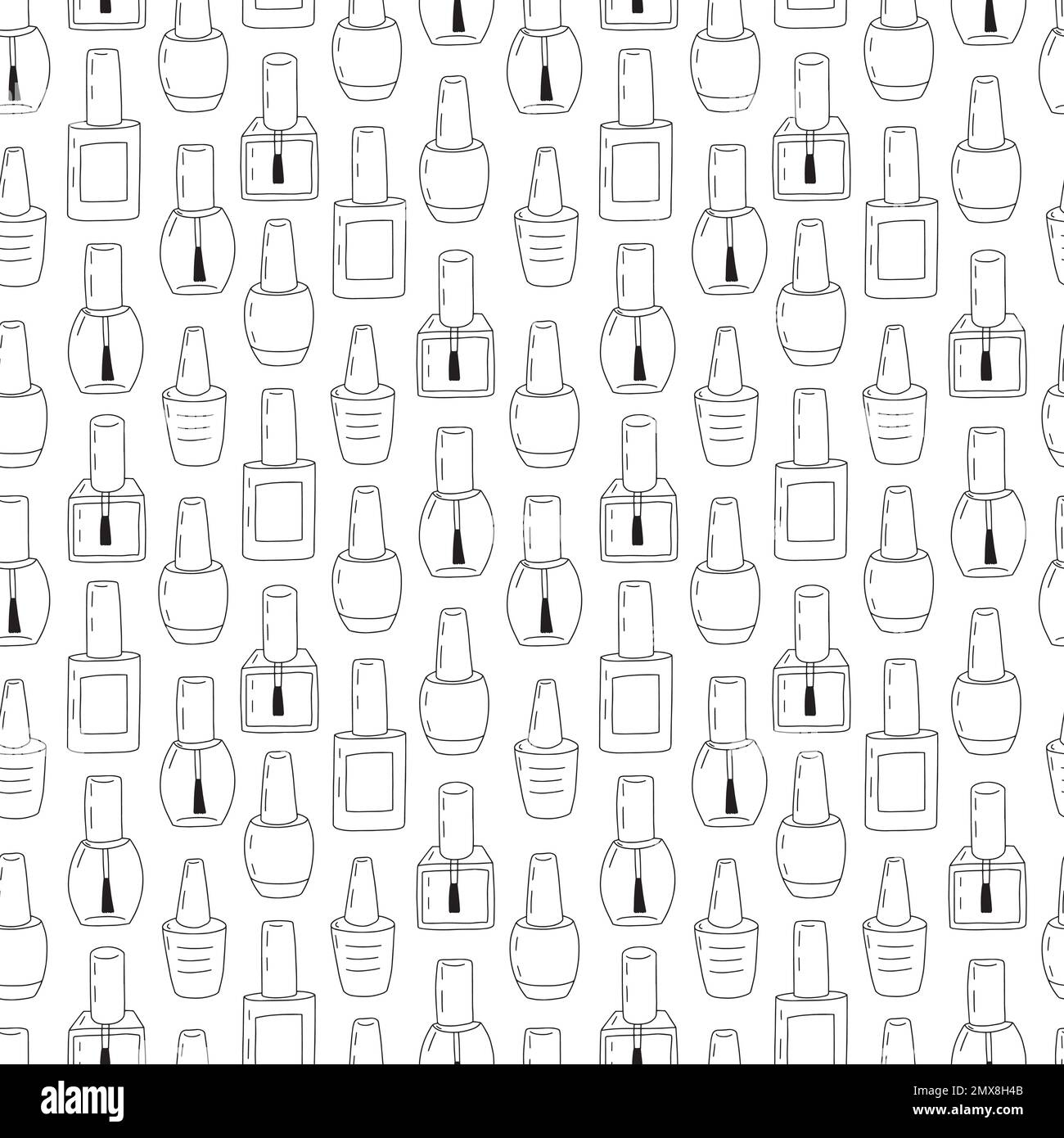 Flacons en verre vernis à gel vectoriel, motif sans couture Illustration de Vecteur