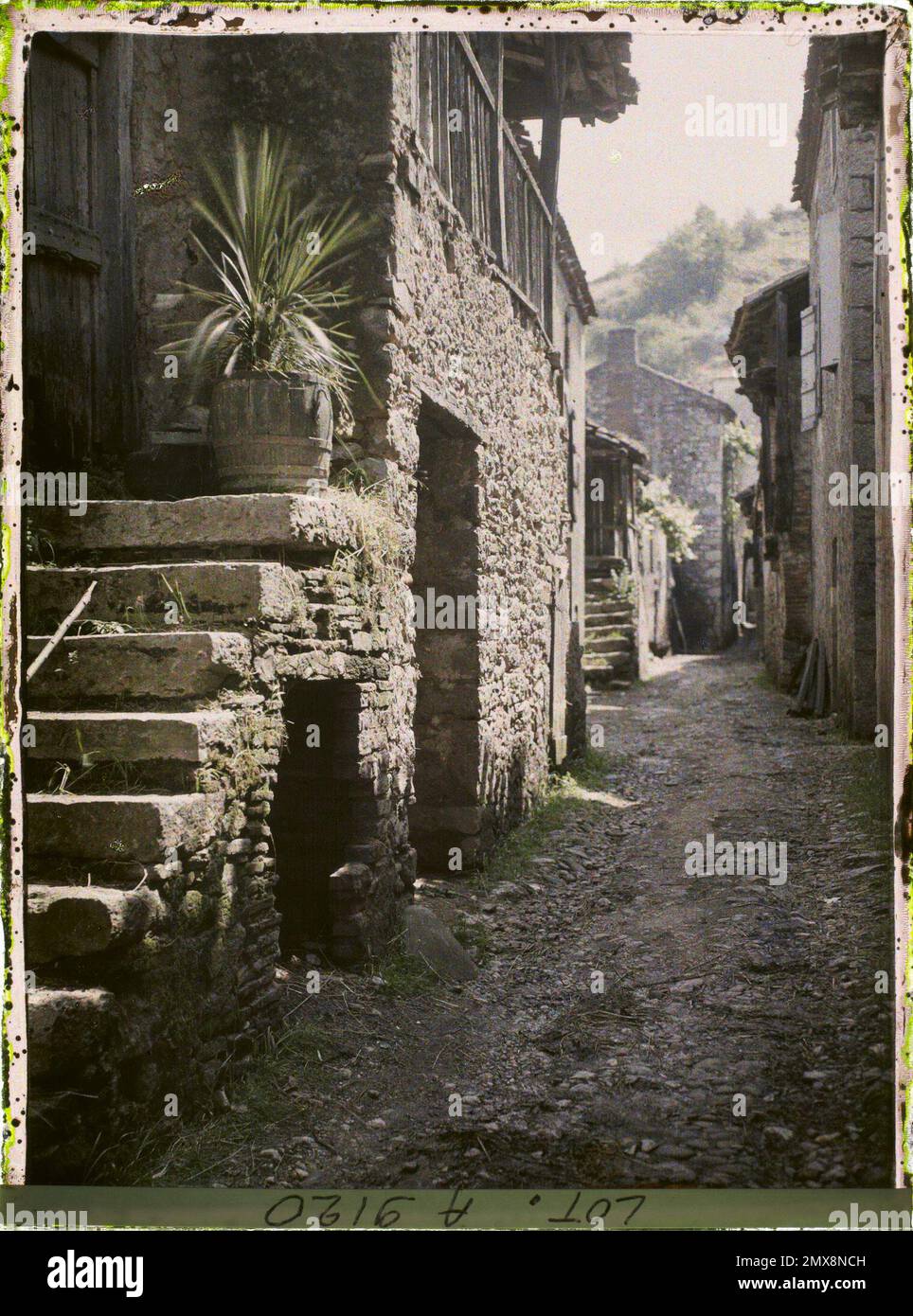 Luzech , France , 1916 - provinces françaises - Jean Brunhes, Auguste Léon et Georges Chevalier - (avril-juillet) Banque D'Images