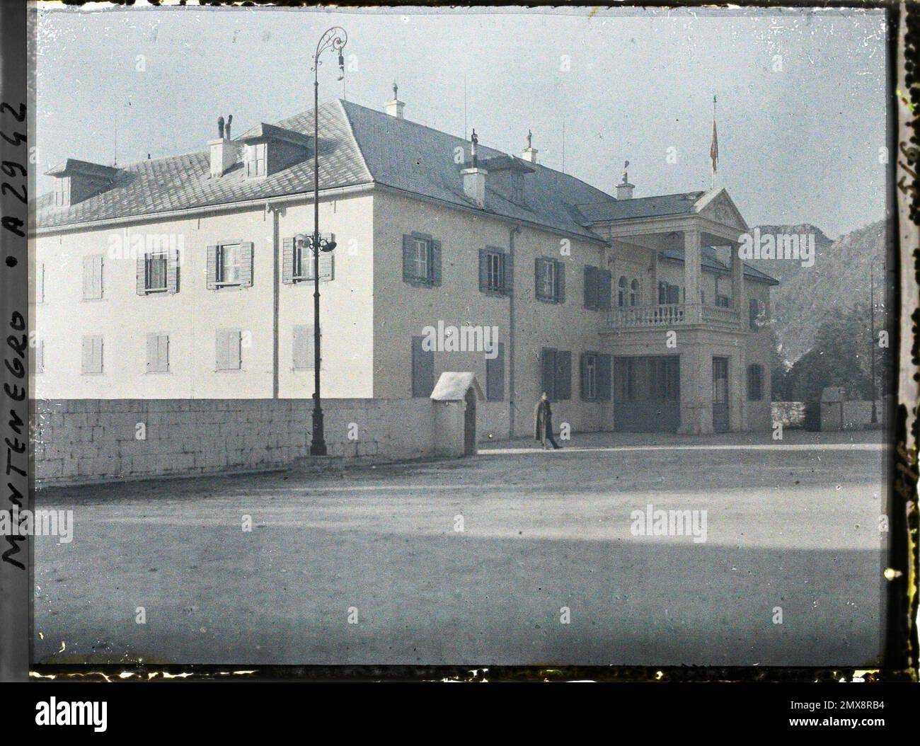 Cetinje, Monténégro le palais du roi Nicolas 1st de Montenegro , 1913 - Balkans, Italie - Jean Brunhes et Auguste Léon - (septembre - 23 octobre) Banque D'Images