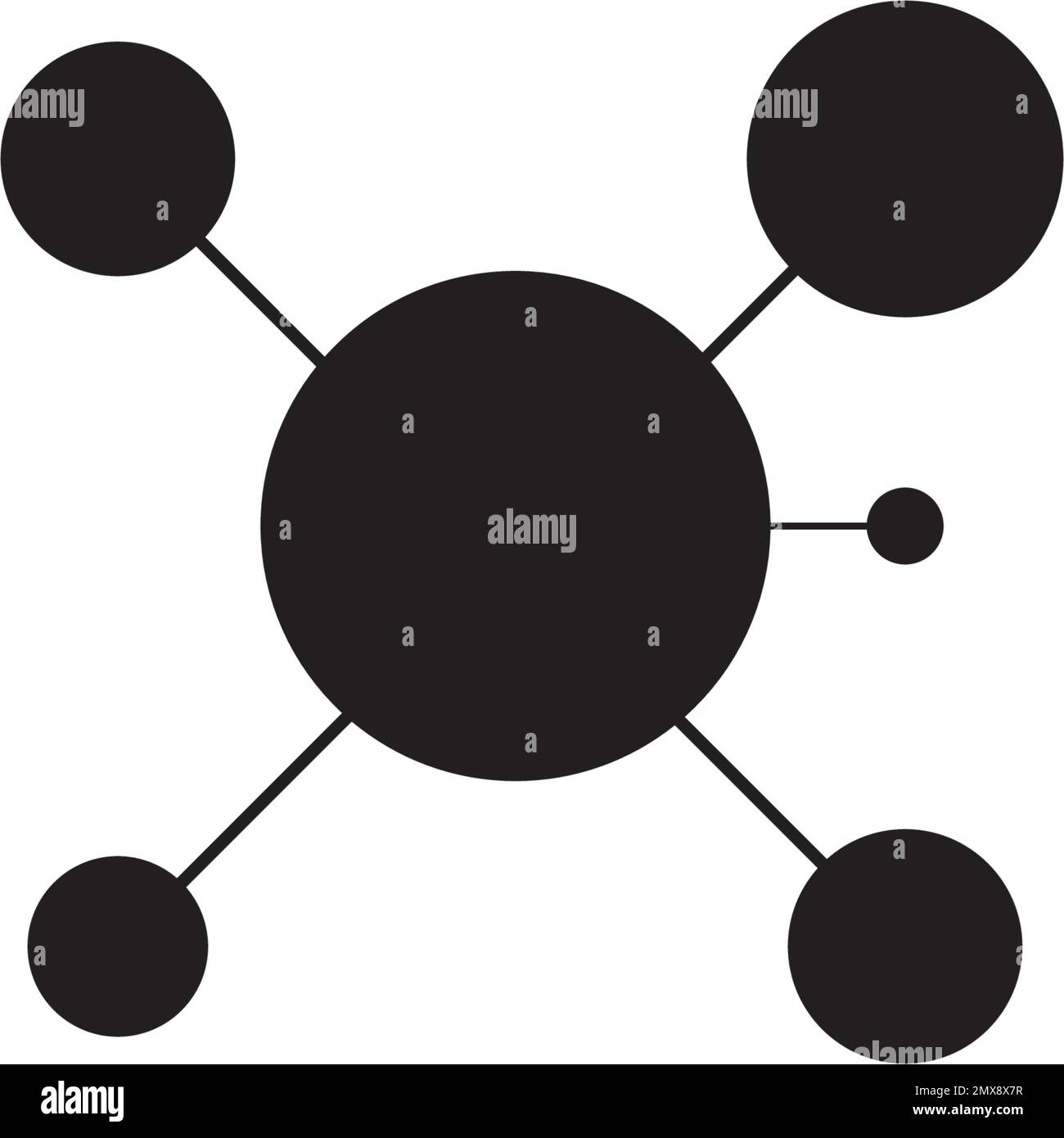 Modèle d'illustration de la conception vectorielle du logo Molecule Illustration de Vecteur