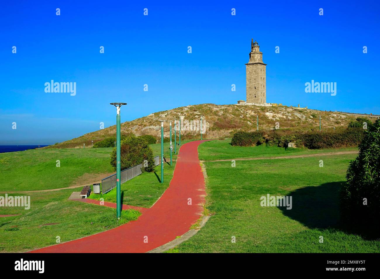 Tour d'Hercule, La Corogne est une ville et une municipalité de Galice, Espagne. La Corogne est la ville la plus peuplée de Galice et la deuxième plus peuplée Banque D'Images