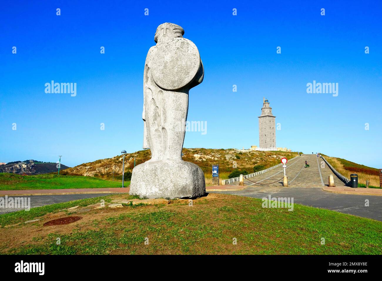 Tour d'Hercule, La Corogne est une ville et une municipalité de Galice, Espagne. La Corogne est la ville la plus peuplée de Galice et la deuxième plus peuplée Banque D'Images