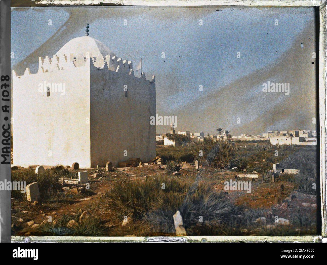 Casablanca, Maroc partie du cimetière musulman , 1912-1913 - Maroc - Stéphane Passet - (décembre -janvier) Banque D'Images