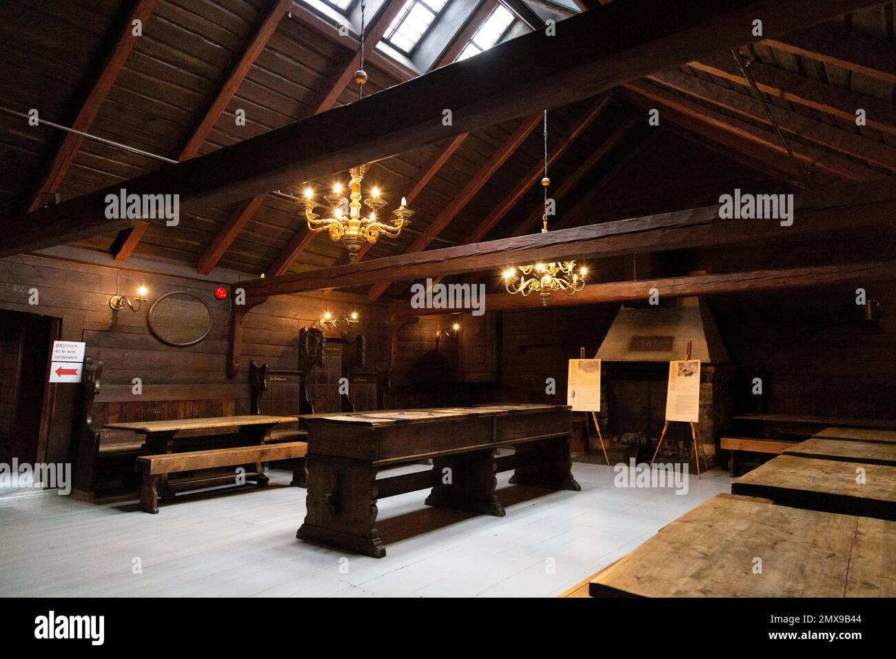 Schøtstuene - les salles de montage hanséatique, Bergen, Norvège Banque D'Images