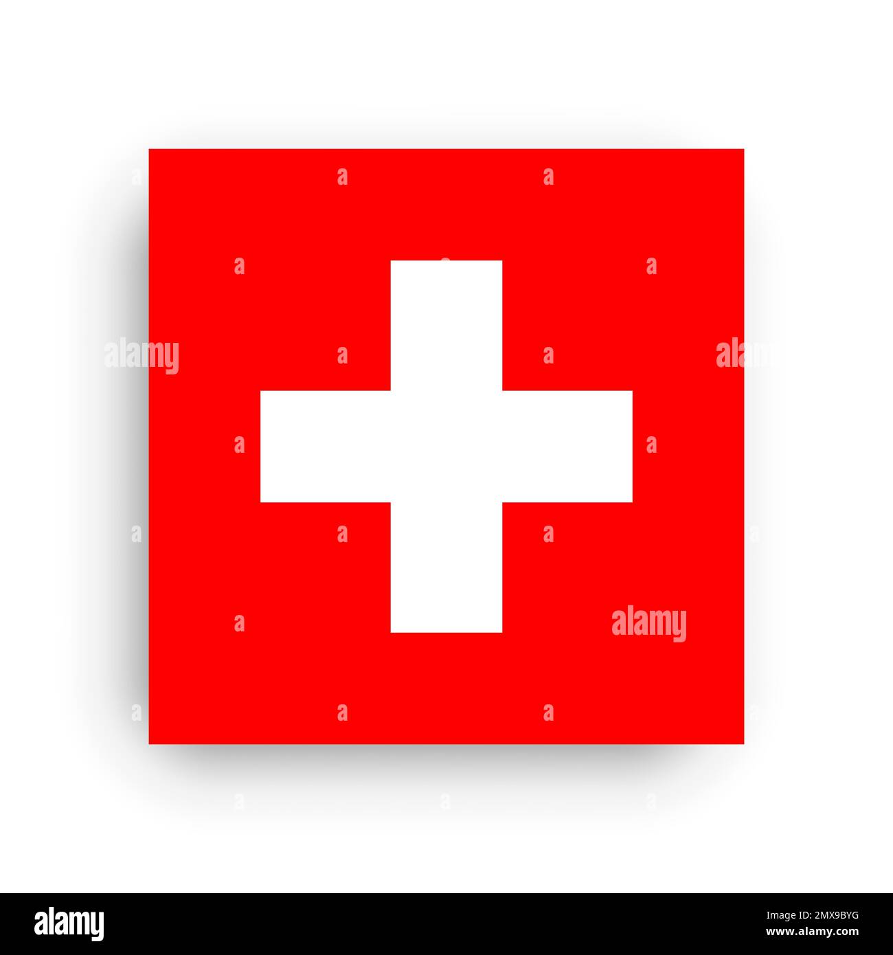 Drapeau vecteur carré de la Suisse Illustration de Vecteur