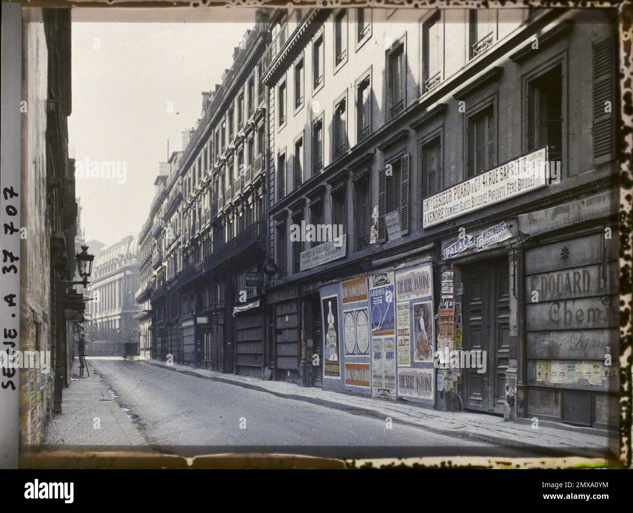 Paris (9th arr.), France Maisons expropriées rue Laffitte, pour le forage du boulevard Haussmann , Banque D'Images