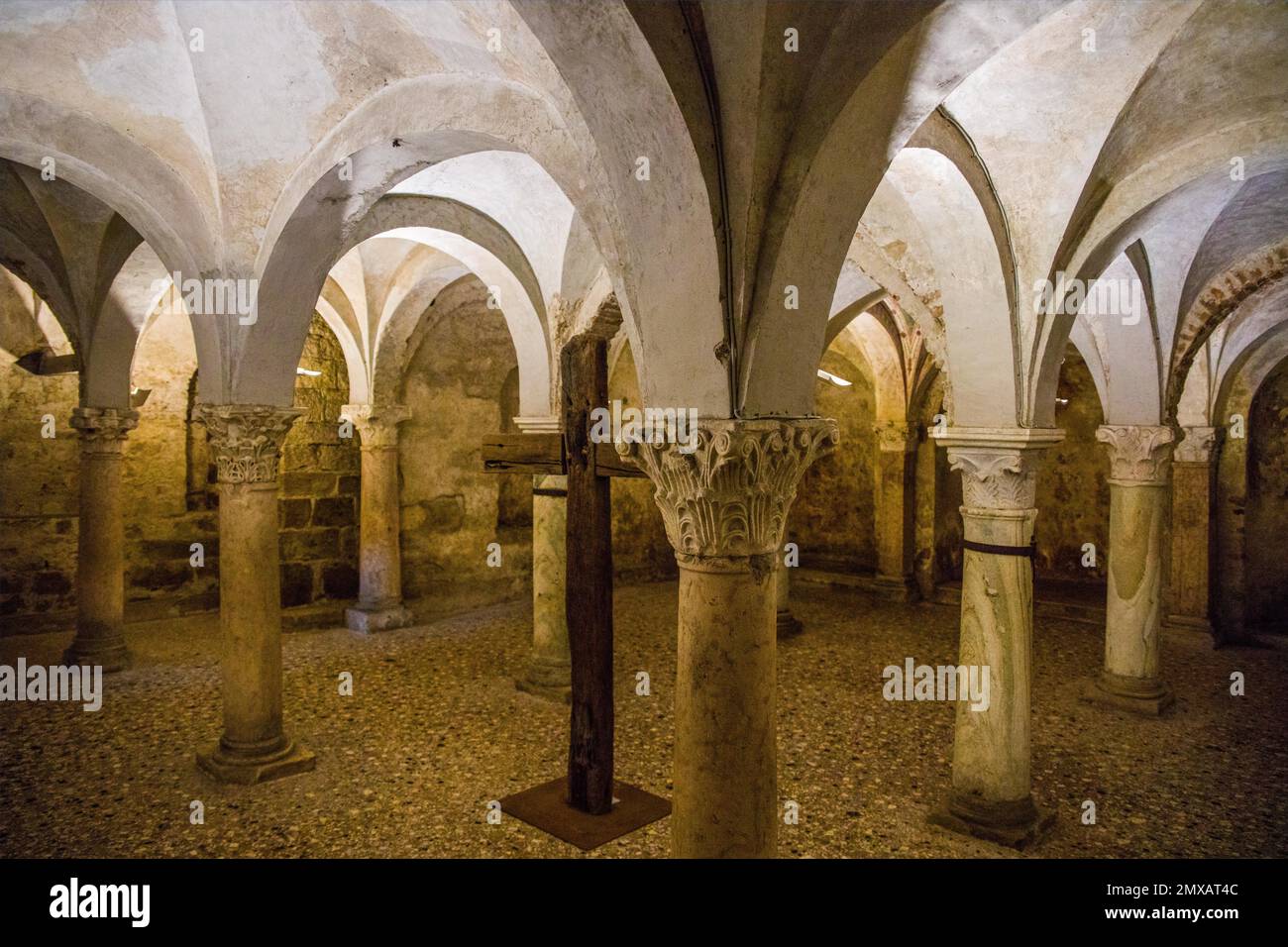 Vieille cathédrale de la crypte, Rotonda, place Paolo VI, Brescia, Lombardie, Italie, Brescia, Lombardie, Italie Banque D'Images