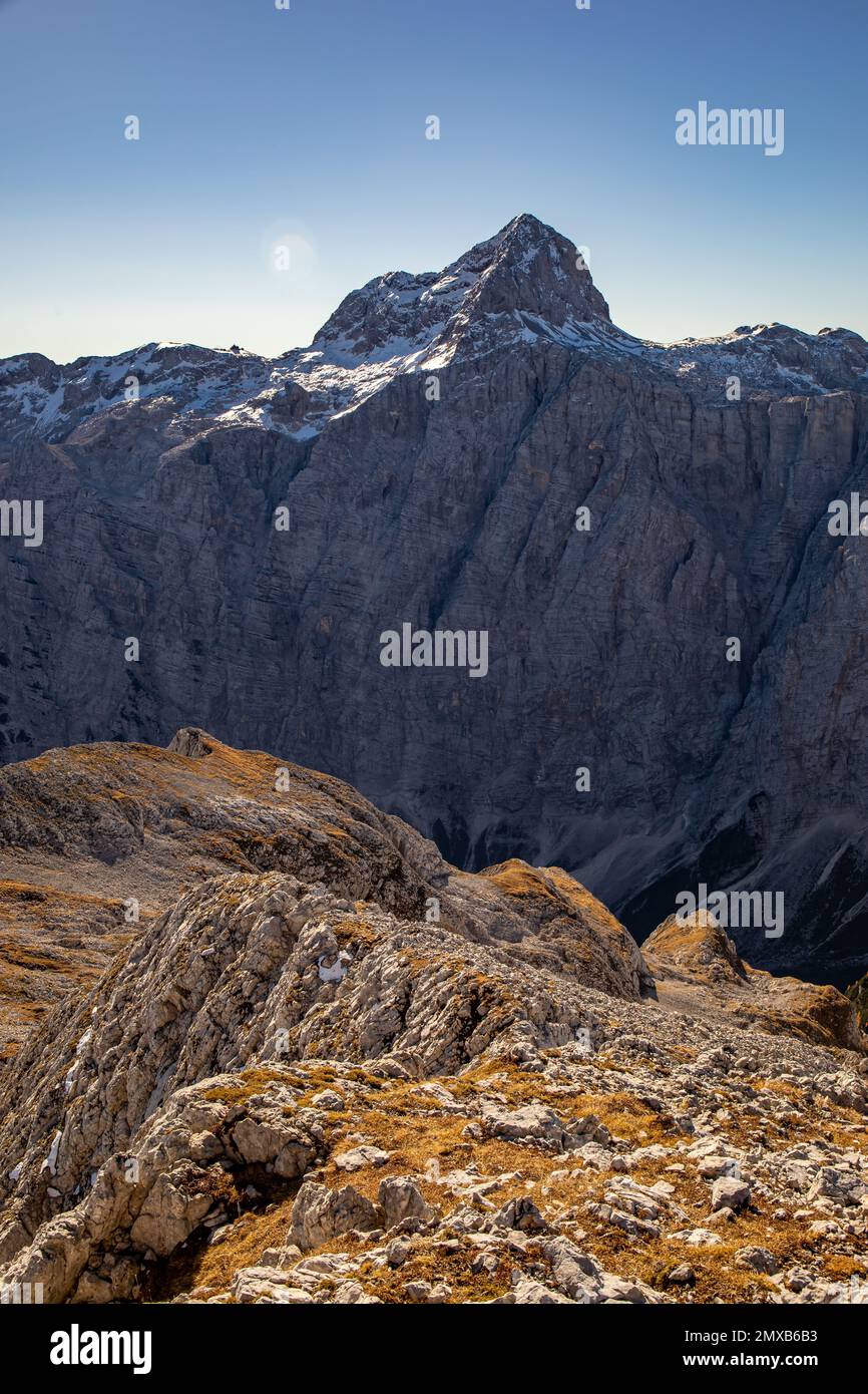 Randonnée Križ - Stenar - Bovški gamsovec, alpes juliennes, Slovénie Banque D'Images