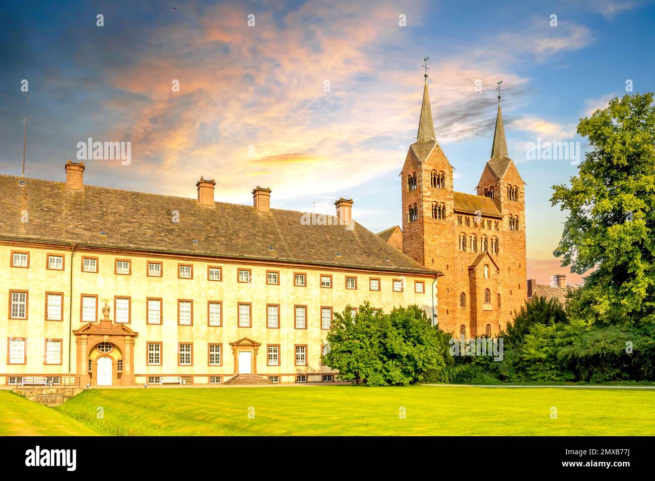 Abbaye Corvey, Hoexter, Allemagne Banque D'Images