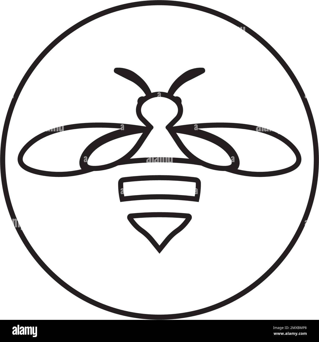Logo Icône vecteur modèle abeille illustration design Illustration de Vecteur
