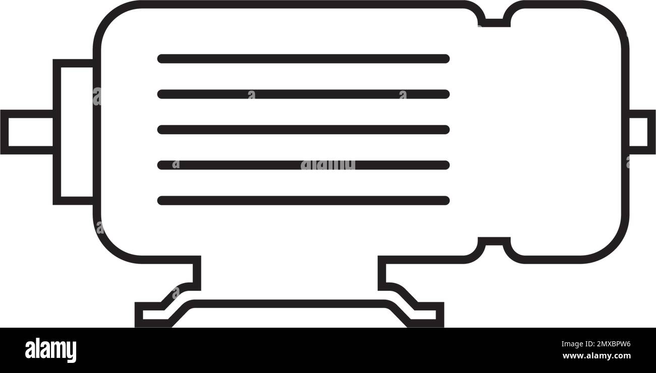 Symbole de moteur électrique illustration vecteur logo. Illustration de Vecteur