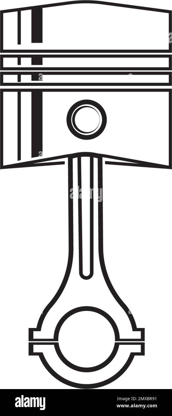 Logo d'illustration d'icône de vecteur de piston Illustration de Vecteur