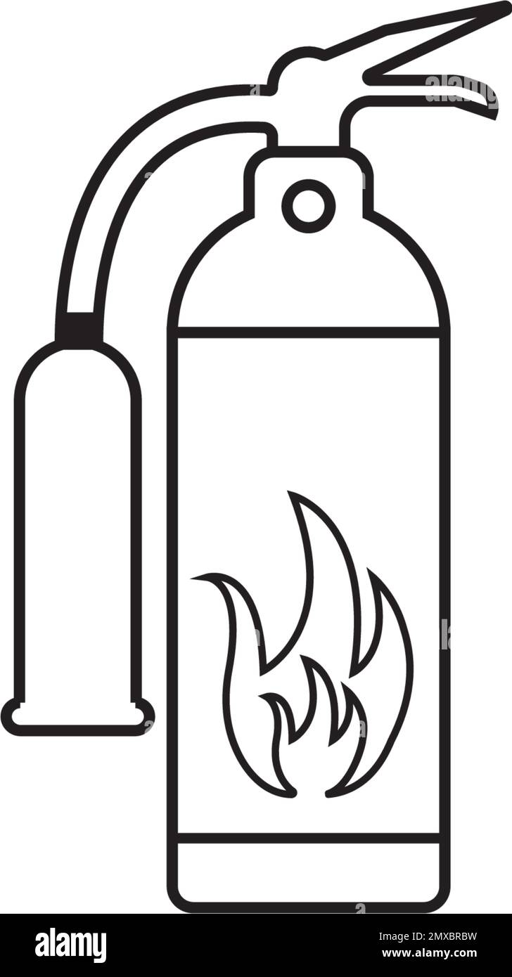 Modèle de logo vectoriel d'icône d'extincteur Illustration de Vecteur