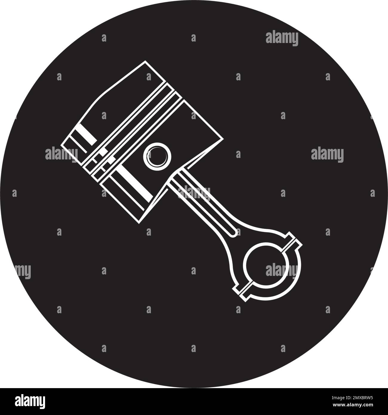 Logo d'illustration d'icône de vecteur de piston Illustration de Vecteur