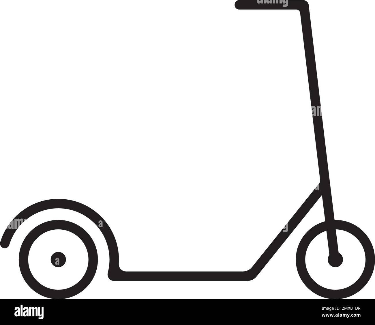 Modèle de logo d'illustration de symbole de scooter Illustration de Vecteur