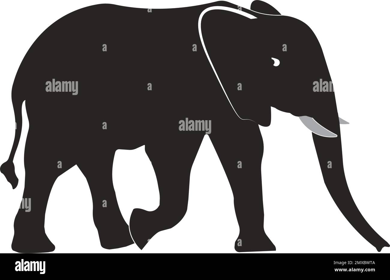 Illustration de l'icône représentant un vecteur éléphant Illustration de Vecteur