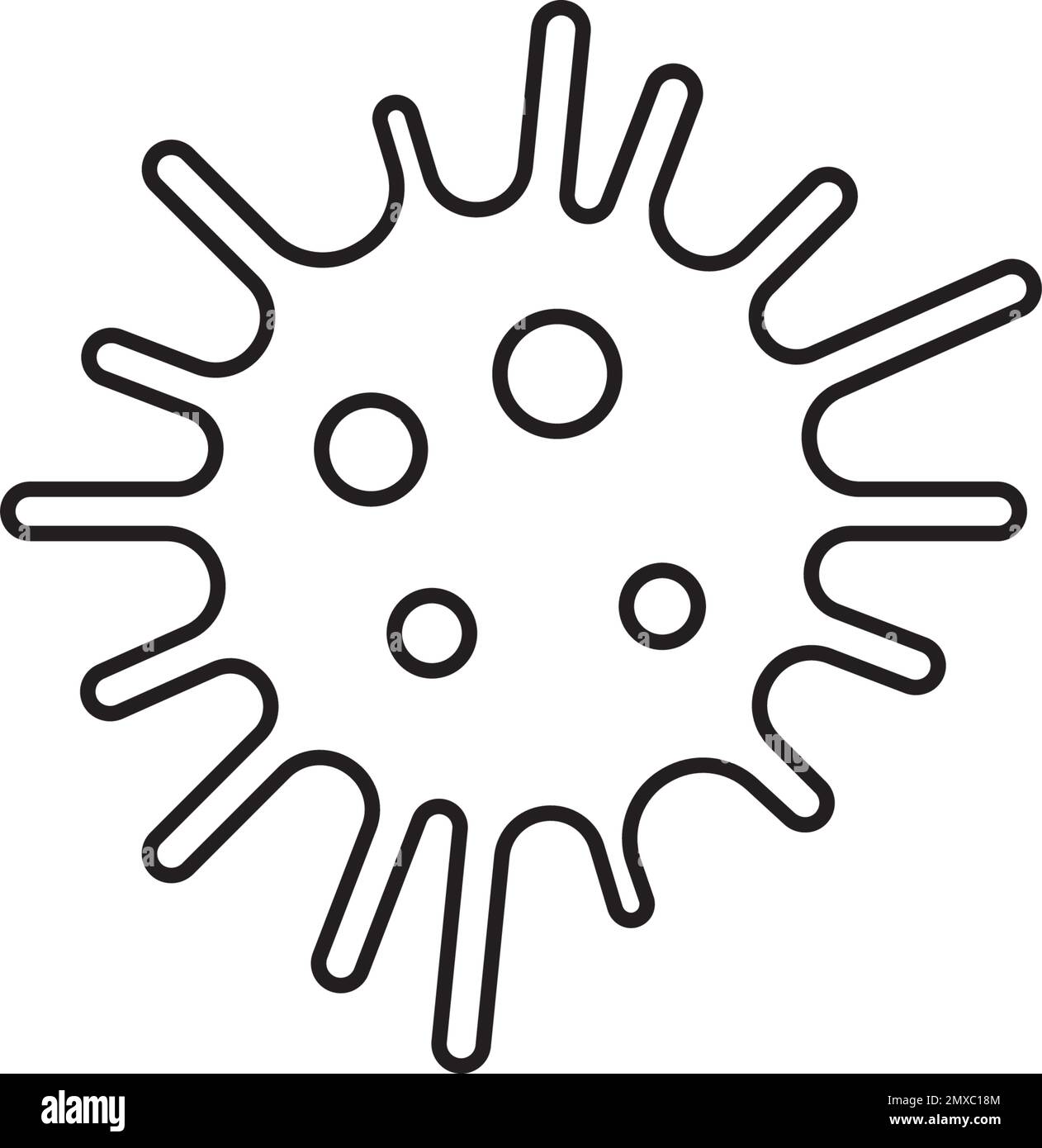 Bactéries, microbes, vecteur d'icône de virus un modèle de symbole Illustration de Vecteur