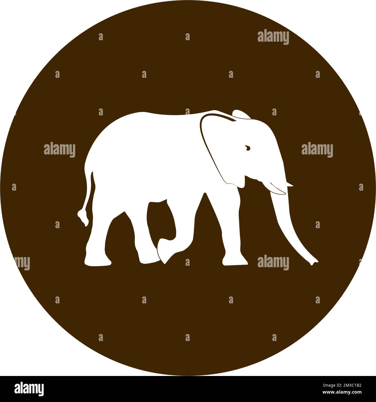 Illustration de l'icône représentant un vecteur éléphant Illustration de Vecteur