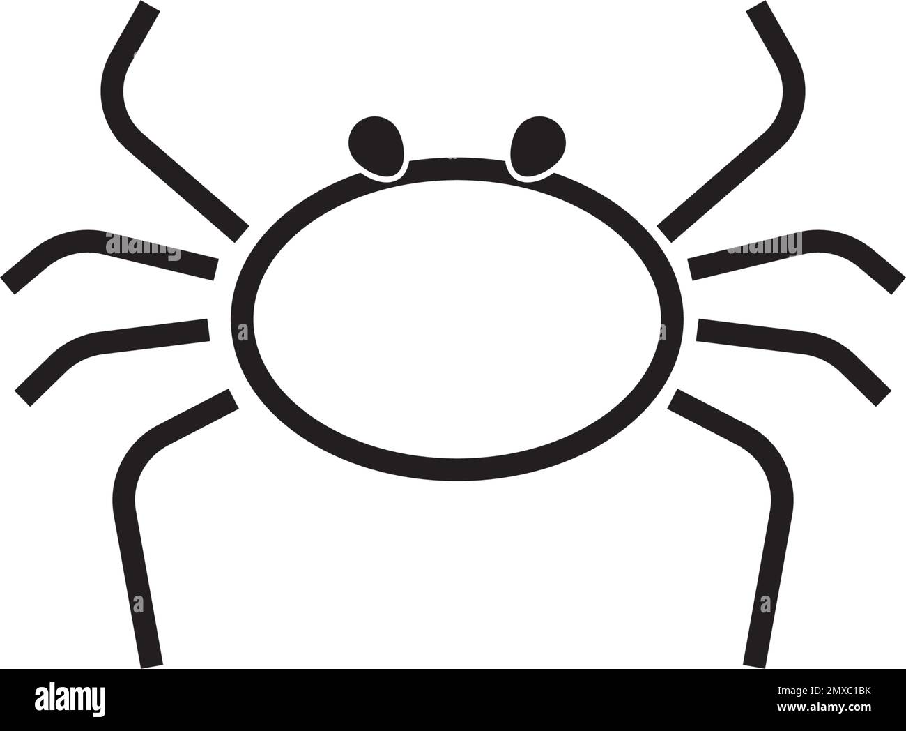 Symbole d'illustration vectorielle d'icône de crabe, logo. Illustration de Vecteur