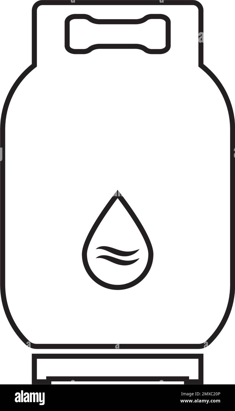 Illustration de la conception vectorielle de l'icône des bouteilles de gaz Illustration de Vecteur