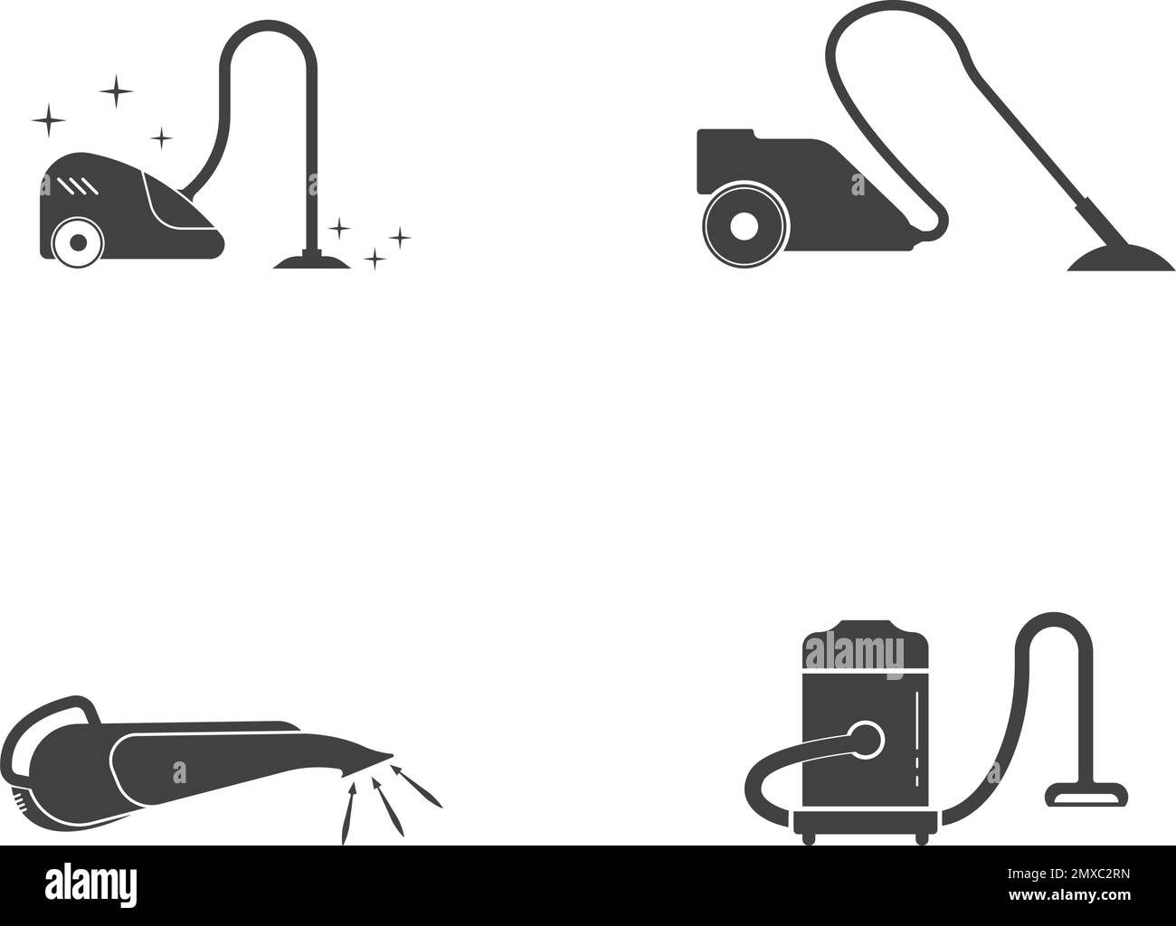 Symbole de l'icône de l'aspirateur illustration logo design. Illustration de Vecteur