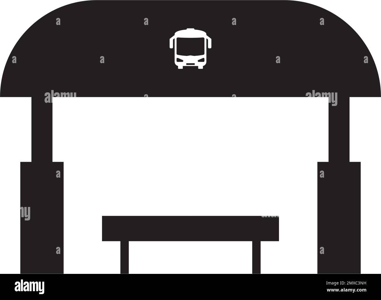 Icône d'arrêt de bus symbole vectoriel illustration conception. Illustration de Vecteur