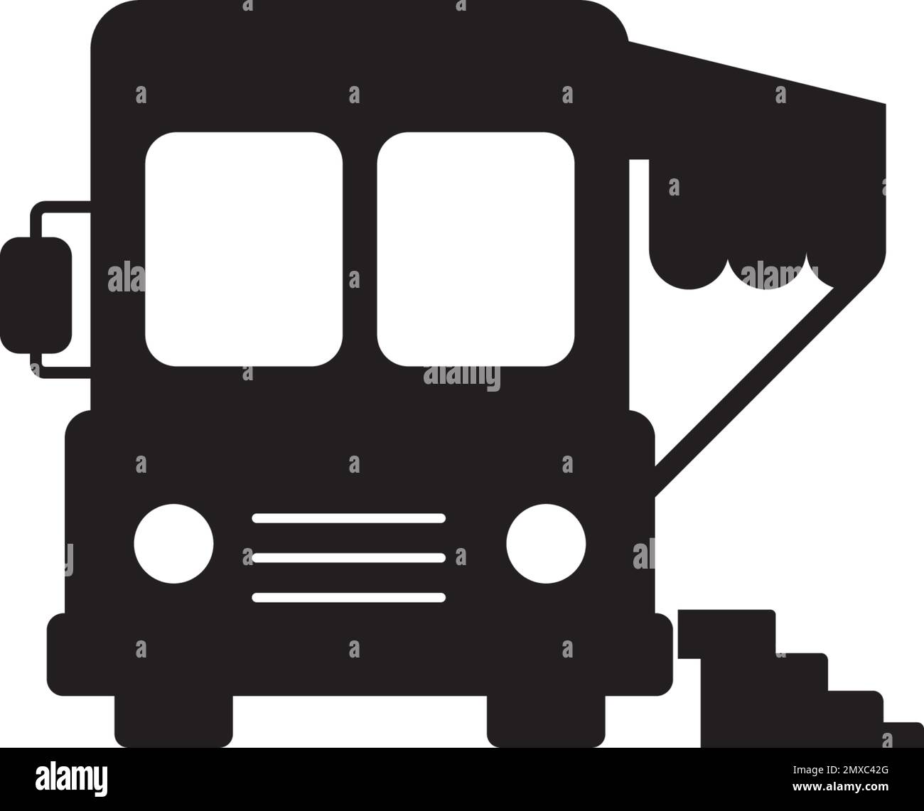 Logo d'illustration vectoriel d'icône de chariot alimentaire. Illustration de Vecteur