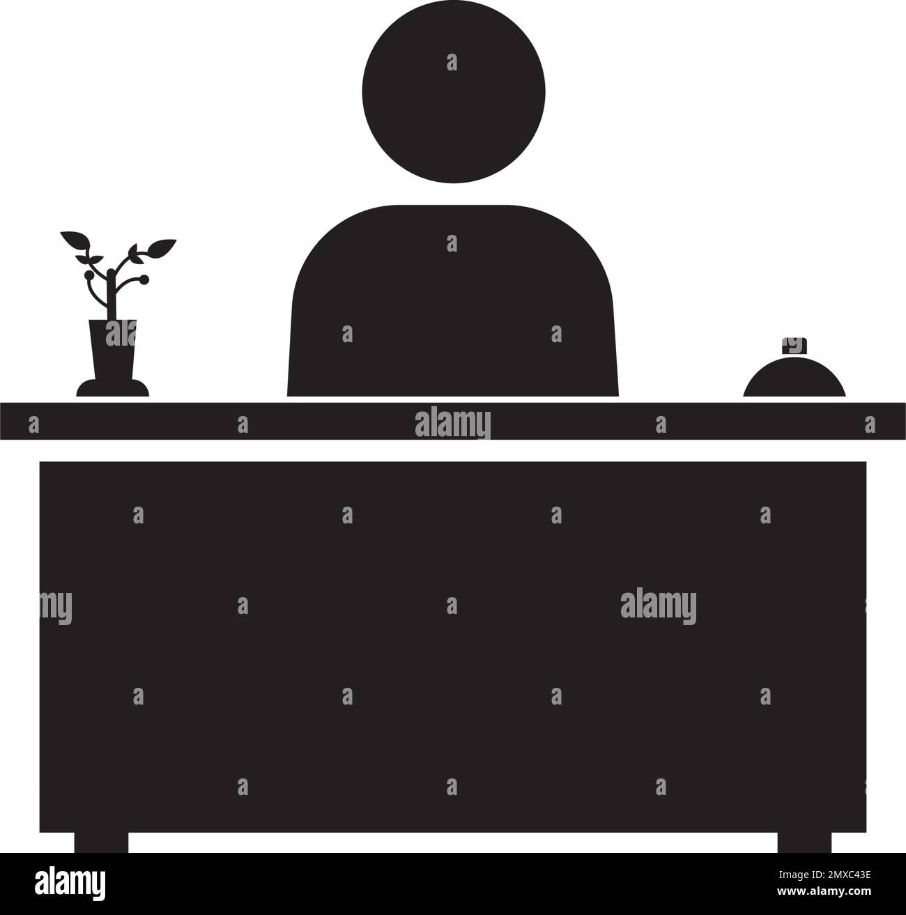 modèle de conception d'icône de glyphe à vecteur de réception. Illustration de Vecteur