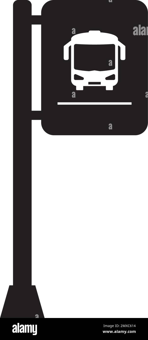 Icône d'arrêt de bus symbole vectoriel illustration conception. Illustration de Vecteur