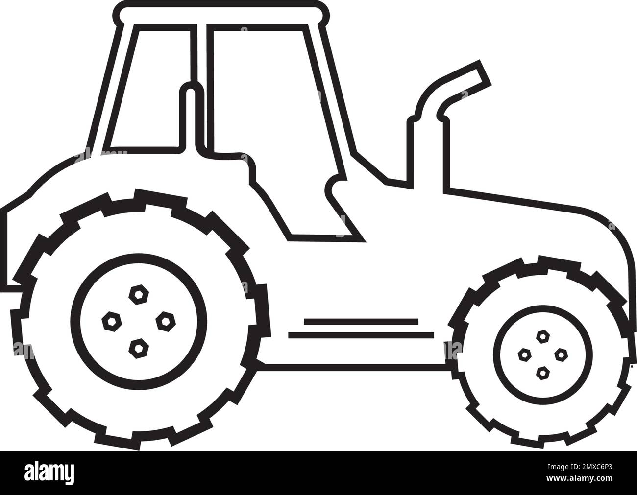 Logo d'illustration vectorielle d'icône de tracteur Illustration de Vecteur