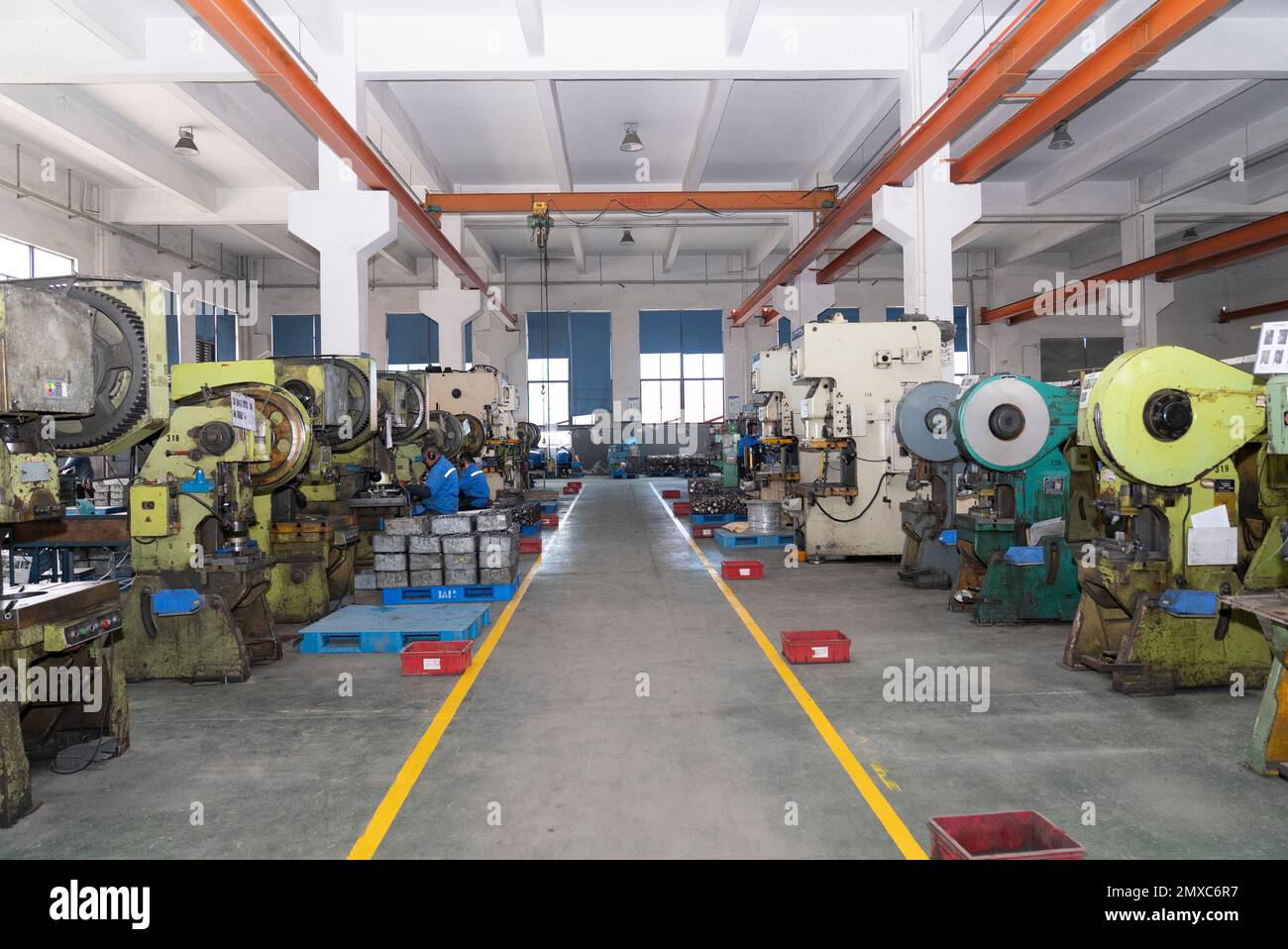 KUNSHAN, CHINE - le 2 FÉVRIER 2023 - la chaîne de production de Kunshan General Lock Co., LTD., Kunshan City, Jiangsu province, Chine, 2 février 2023. Banque D'Images