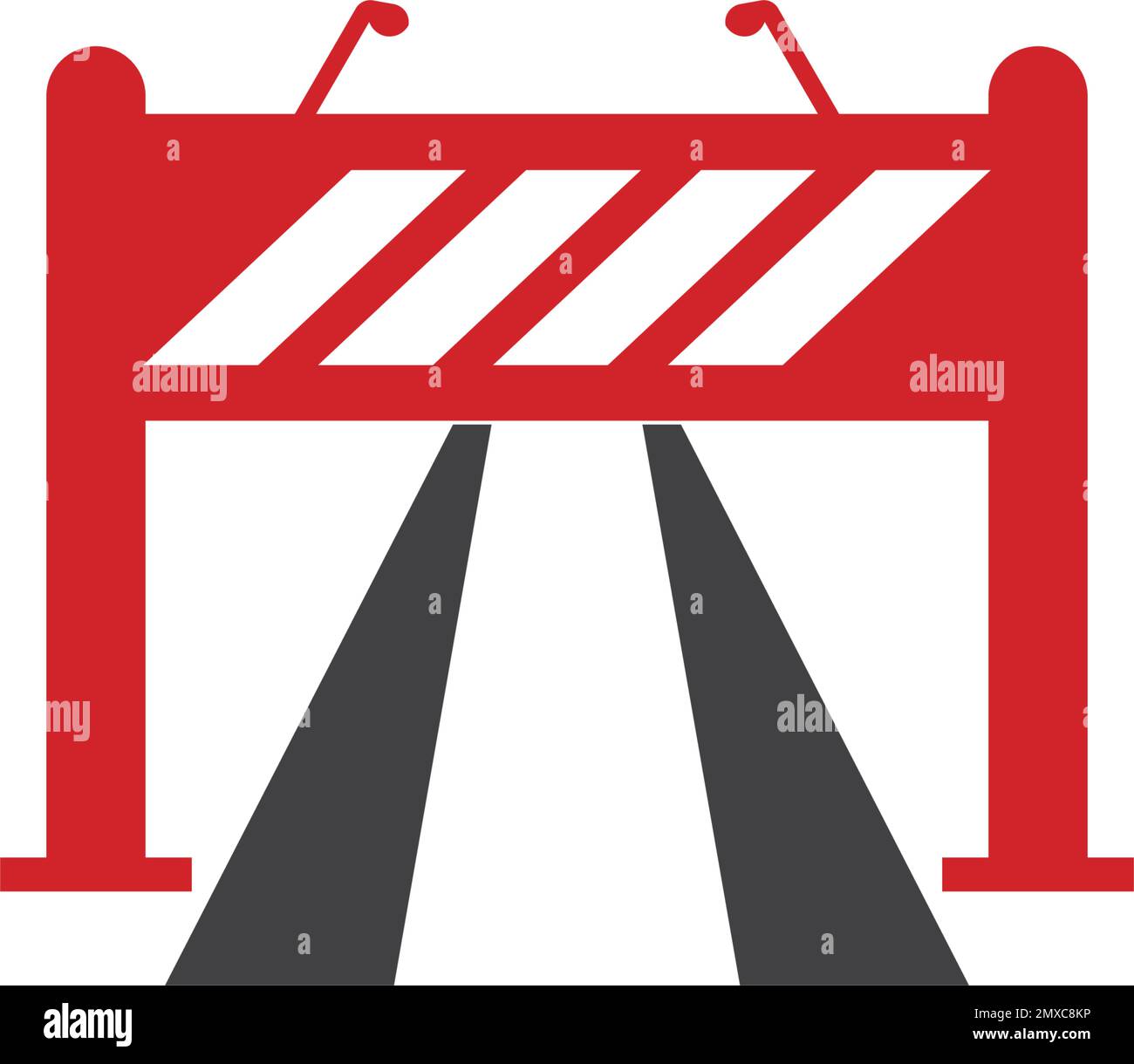 Illustration de l'icône du vecteur de la barrière de circulation. Illustration de Vecteur