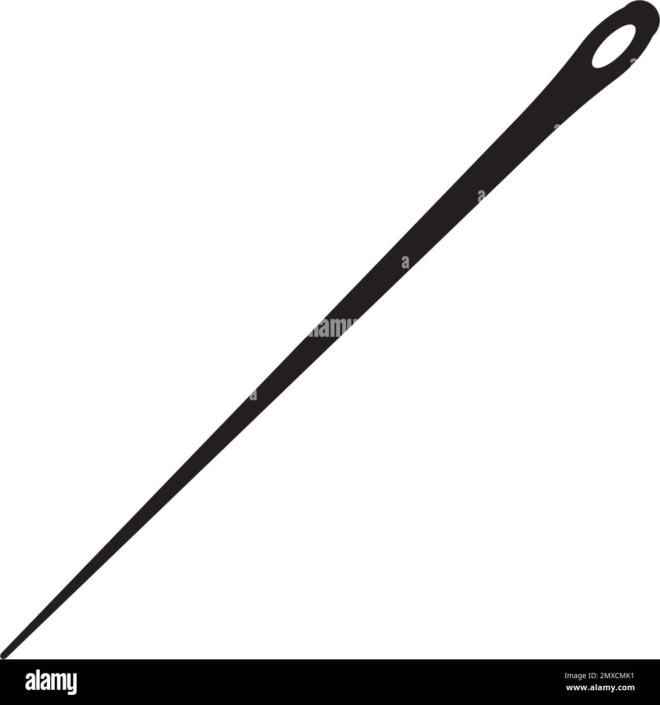 Motif d'illustration vectoriel d'icône d'aiguille à coudre, isolé sur fond blanc. Illustration de Vecteur