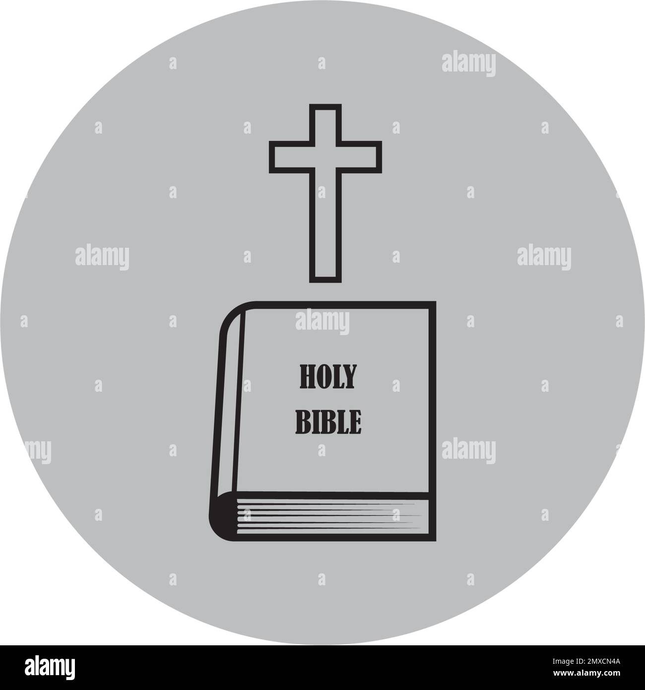 Symbole de croix chrétienne, modèle de conception d'illustration vectorielle. Illustration de Vecteur