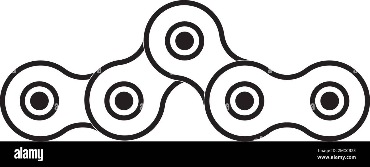 Dessin du logo d'illustration de l'icône de la chaîne de moto. Illustration de Vecteur