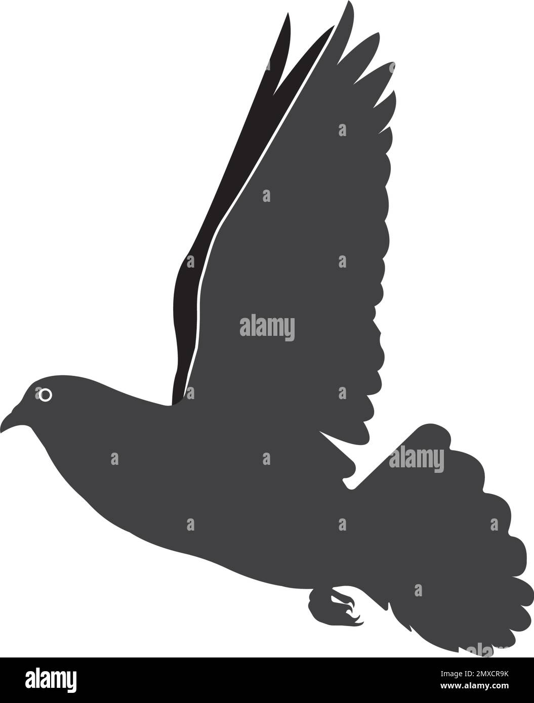 Motif d'illustration de l'icône représentant un vecteur de silhouette Pigeon Illustration de Vecteur