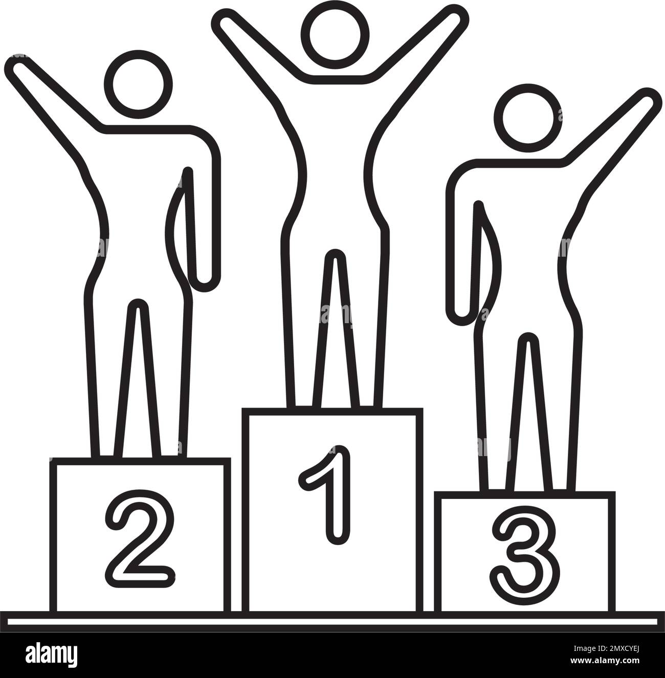 Logo Podium Icon Vector Illustration. Illustration de Vecteur