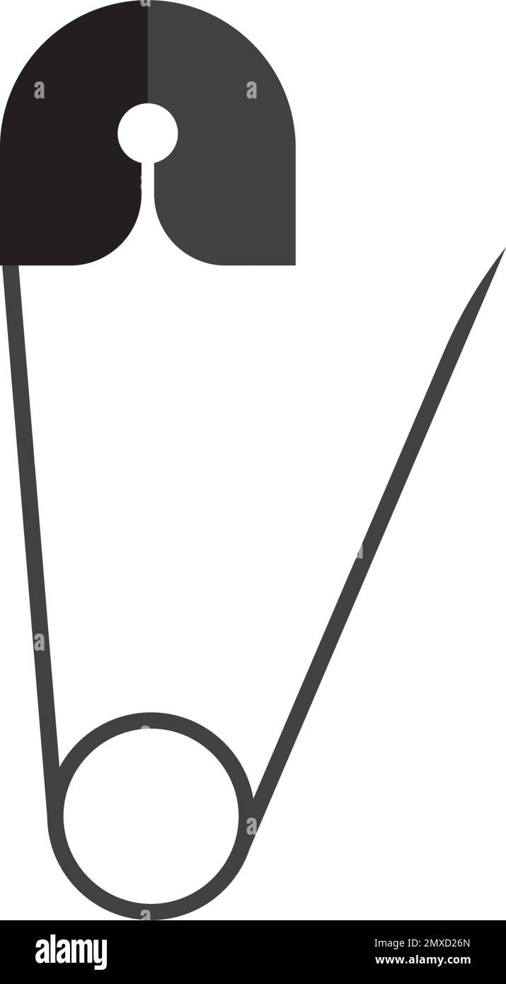 modèle de conception de logo d'illustration vectorielle d'icône de broche de couture. Illustration de Vecteur