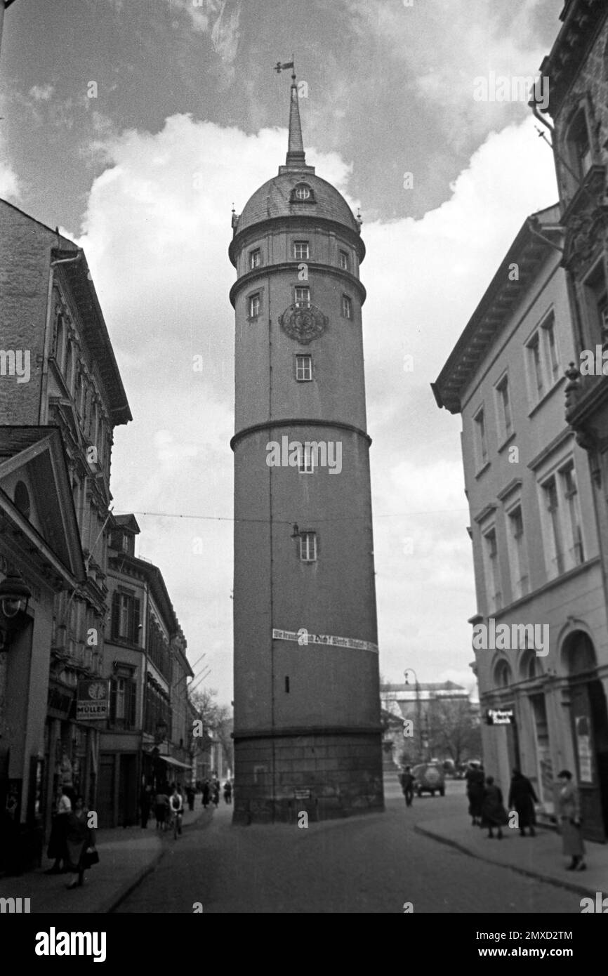 Dans Darmstadt, Hessen, 1938. La Tour Blanche de Darmstadt, Hesse, 1938. Banque D'Images