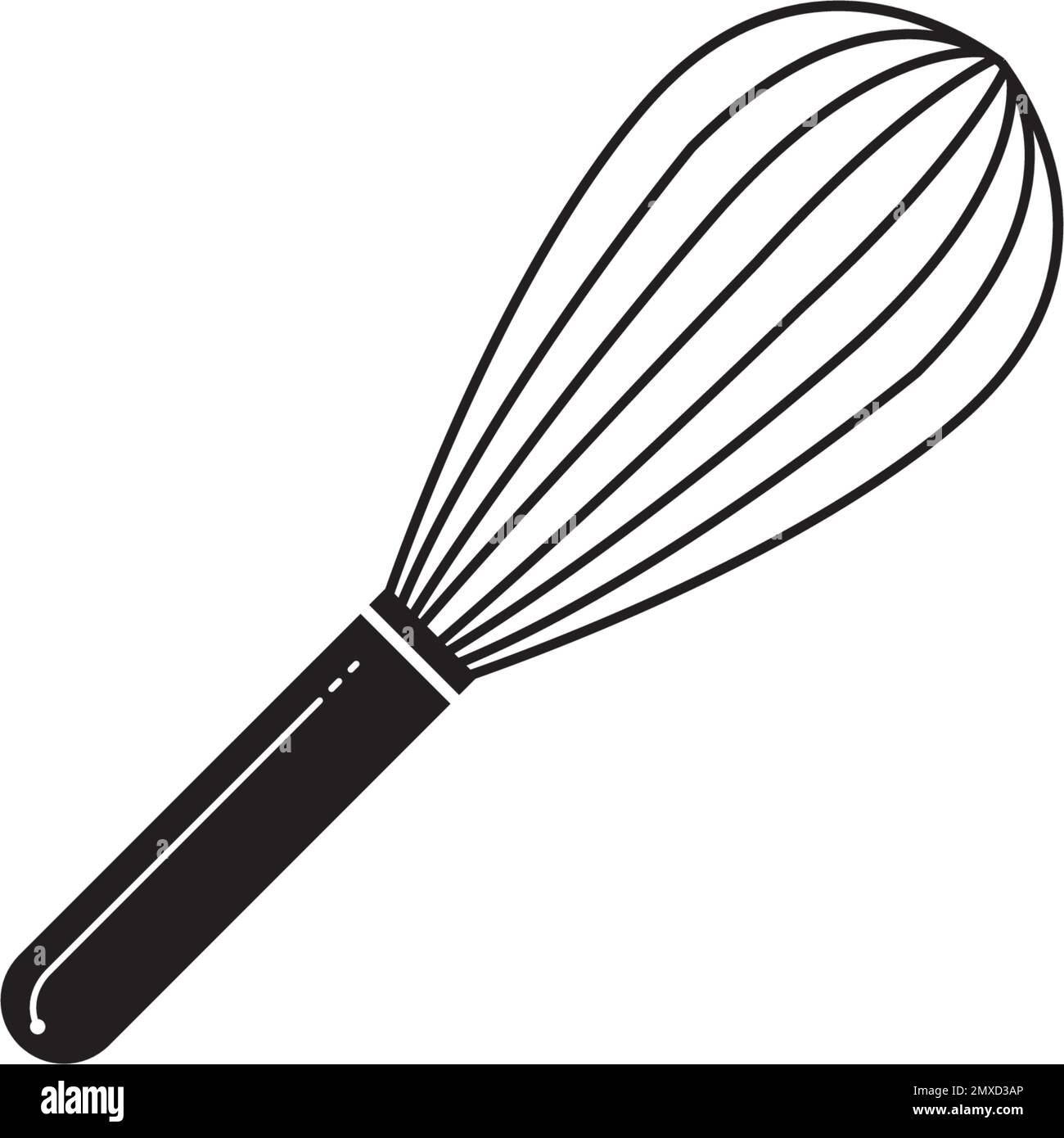 Modèle de dessin d'illustration vectoriel d'icône de fouet et de bol, arrière-plan. Illustration de Vecteur