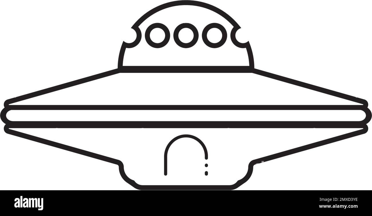 Modèle de conception d'illustration d'icône de vecteur OVNI. Illustration de Vecteur