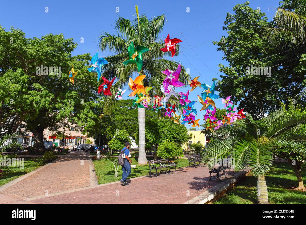 Place centrale, ville de Tizimin, Yucatan, Mexique Banque D'Images