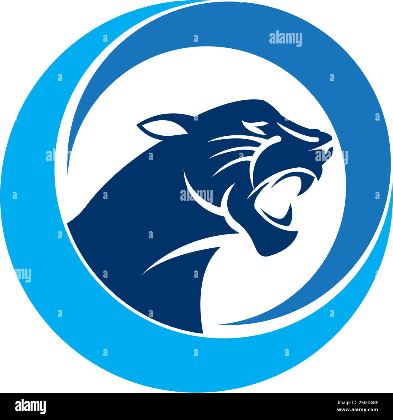 Modèle de conception d'illustration vectorielle d'icône Puma. Illustration de Vecteur
