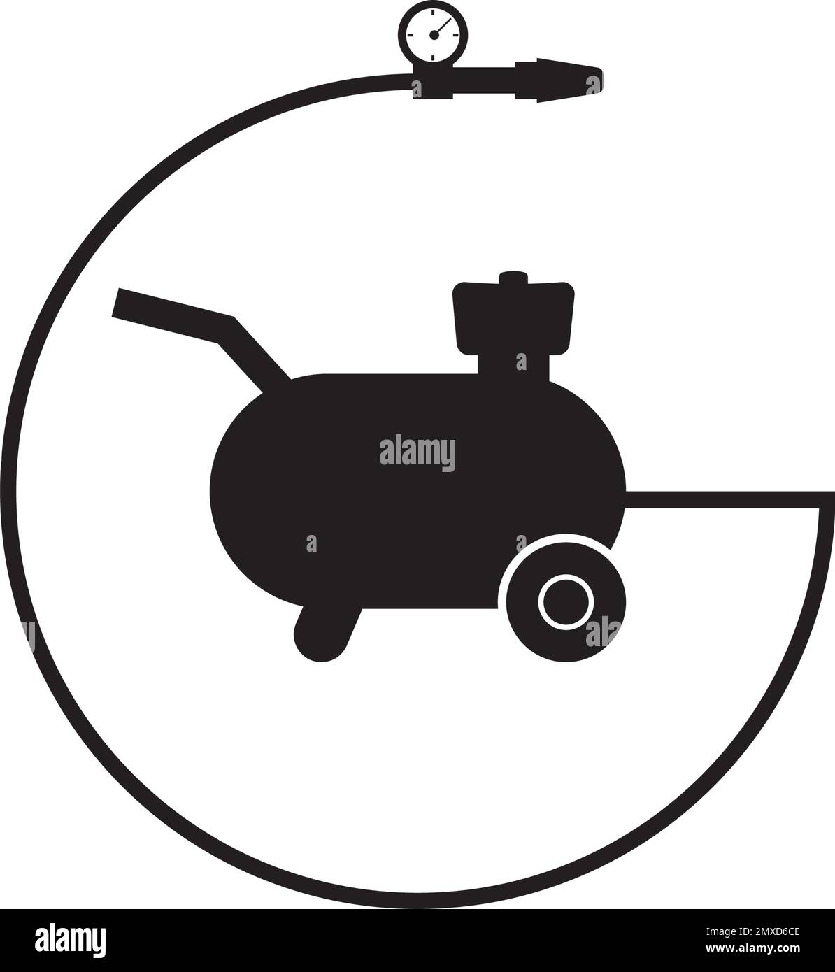 logo d'illustration vectorielle de l'icône du compresseur. Illustration de Vecteur