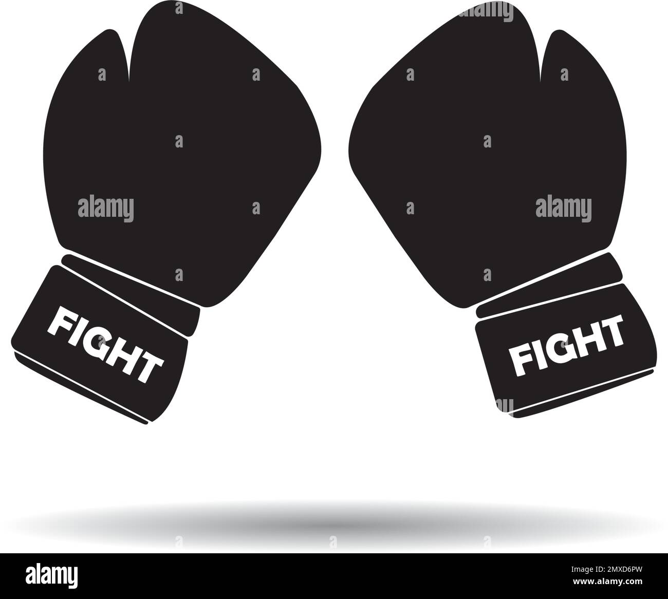 Gants de boxe sport élément vecteur illustration conception plate. Illustration de Vecteur