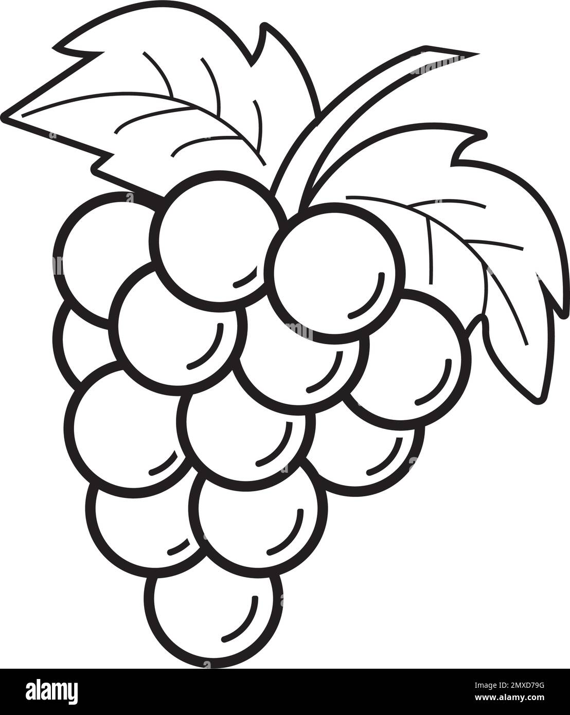 Dessin du logo d'illustration vectorielle d'icône de raisin Illustration de Vecteur