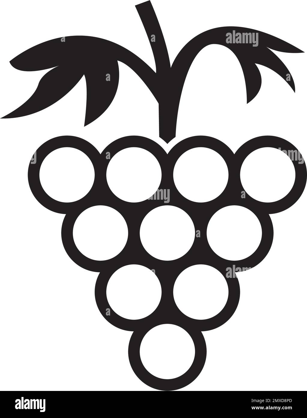 Dessin du logo d'illustration vectorielle d'icône de raisin Illustration de Vecteur